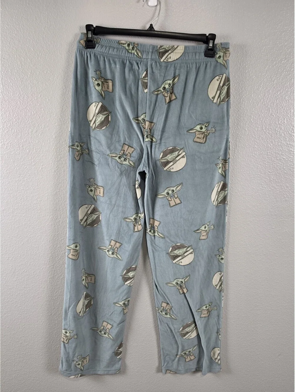 Star Wars Men's Medium Grogu, Pajama Tee And Pant Set, Green Pant Tan Shirt